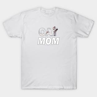 CAT MOM - siamese long hair cat oil painting word art T-Shirt